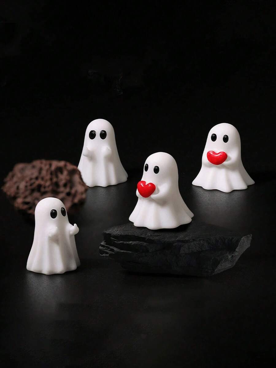 10pcs Halloween Ghost Decorations, Cute Ghost Ornaments Suitable For, Creative Fashion Decor To Enhance Holiday Atmosphere,Halloween Decorationroom Decor,Squishy,Wedding,Dorm Essential,Fall Decor,Fan,Back To School,Kitchen Essentials,Decor,Closet