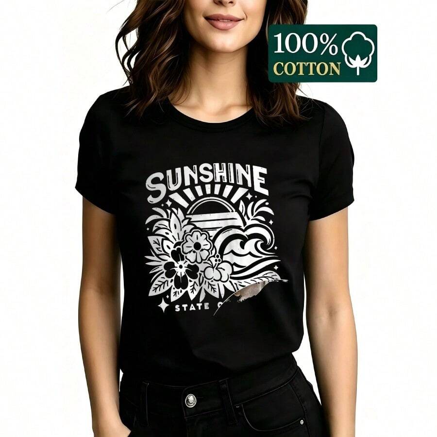 Women T-Shirts - 黑色 - 查看 1
