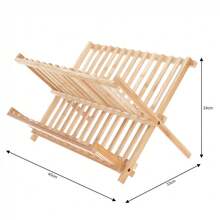 Dish Rack, Bamboo - Length: 40 Cm,  - Width: 32 Cm,  - Height: 24 Cm. - View 4
