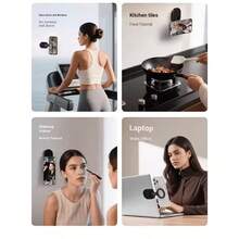 Magnetic Car Phone Holder For Computer Office, Multifunctional Suction Cup & Carabiner 3-In-1 Foldable 360° Rotating Portable Phone Stand - one-size - View 5