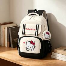 Miniso 2Pcs Hello Kitty Korean Backpack Set, Large Laptop Bookbag W Mini Coin Purse, Daypack For Work Gym Hiking Shopping Daily Travel Weekend Trip - Color 1 - View 1