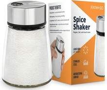 Salt Shaker Or Pepper Shaker With Adjustable Pour Holes - Stainless Steel Spice Dispenser - Perfect For Pink Himalayan, Table Salt, Black And White Pepper - White - View 2