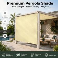 High-Density Thickened Privacy Anti-Peeping Sunshade Fabric, 90% UV Protection Garden Sunscreen Screen, Weather-Resistant Waterproof Outdoor Privacy Protection Net Curtain, Suitable For Balcony/Patio/Yard, Includes Cable Ties And Rope Installation Kit - Black - View 1