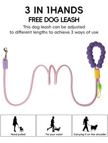 Hands-Free Dog Leash, Adjustable Waist Belt For Walking Dogs, Explosion-Proof Handle Crossbody Rope, Dual Dog Leash, Running Training Jog Outdoor Dog Leash, Traction Rope, Multi-Use Traction Rope, Multi-Function Traction Rope, Soft Hand Dog Leash - Multicolor - View 5