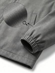 Men's Spring/Autumn Fashion Casual Jacket, Minimalist Versatile Lapel Outerwear - Grey - View 6