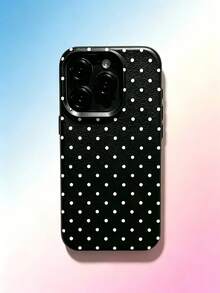 1件極簡小眾全螢幕波點手機殼，適用於 Apple 17Promax/16Pro/15plus/14Pro/13Pro/12Pro/11，中性個性化保護殼 - 彩色 - 查看 1