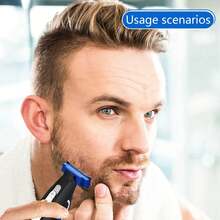 2pcs/6pcs Replacement Blade & Cleaning Brush Set, Compatible With Micro Touches Solo Trimmer And Hybrid Razor Blades, Daily Practical Grooming Accessories - Multiple Styles - View 4
