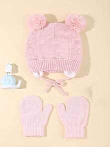Gorro de punto bordado para bebé, cálido y cómodo, adecuado para el juego al aire libre y el uso diario de los niños pequeños - Multicolor - Ver 18