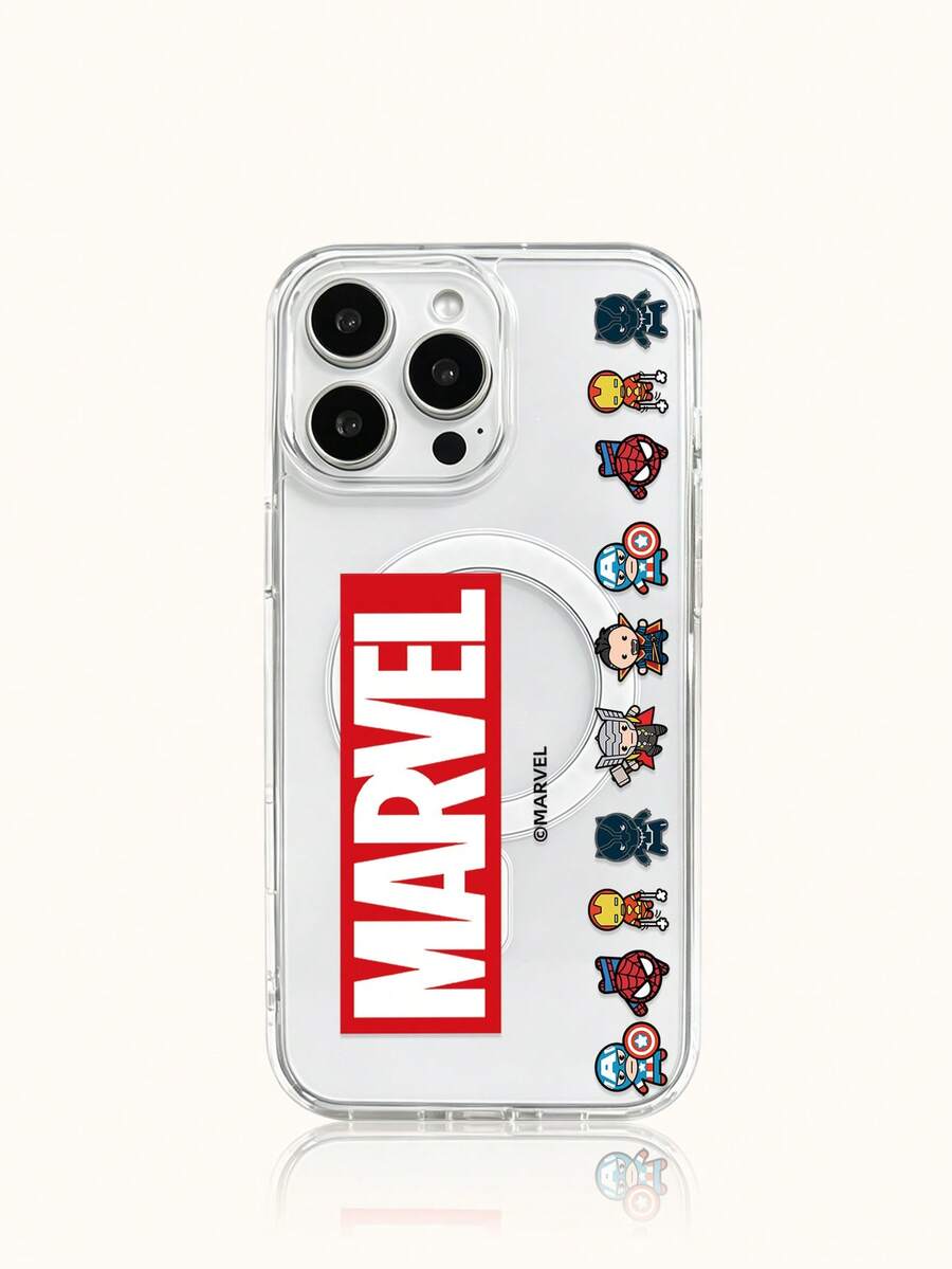 Miniso Marvel 蜘蛛人鋼鐵人卡通圖案磁吸手機殼,適用於 iPhone 17 Pro Max/17 Pro/Air/16 Pro Max/15 Plus/14/13/IP 17/15Pro/12 Pro/11/16 Plus,XR,防震防刮保護殼 - 無色 - 查看 1