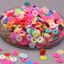 1 Set Polymer Clay Soft Clay Jewelry Making Kit, For Handmade DIY Crafts, Bracelets, Necklaces, Earrings, Bag Charms, Keychain Making (Random Color) - Multicolor - View 12