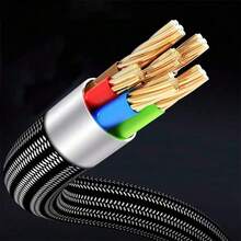 Cavo di ricarica dati NNBILI USB a Type-C, piegato a 90 gradi, 120W 6A max, ricarica super veloce, compatibile con Samsung S25 26 24 S23 S22, 17/15/14/13/12, compatibile con Redmi K80/K70/K50/K60, P40/Mate 40 e altri dispositivi di ricarica Type-C, adatto per giochi, caricabatterie per auto, ecc. - multicolore - Visualizzare 3