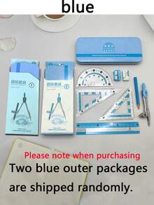 This 8-Piece Geometry And Drawing Tool Set Includes 4 Items: A Ruler, A Compass, A Pencil, An Eraser, And A Pencil Sharpener. It Is An Ideal Stationery Set For Schools And Students. - Sets - View 7