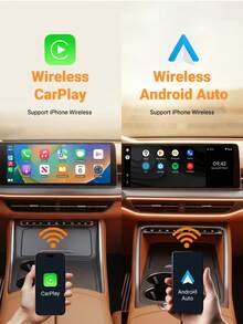 XUDA 新版 CarPlay AI Box Mini Superbox 有線轉無線，無線 CarPlay 與 Android 2合1功能，支援 2.4-5.0 GHz WiFi 5，適用於 99% 配備有線 CarPlay 與 Android 功能的車款 - B - View 3