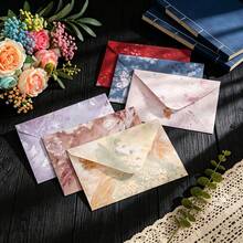 5/10/20pcs Spring Cloud Dream Series High-Quality Vintage Envelopes, Invitation Envelopes, Exquisite Fresh Greeting Cards, 16x11cm, Vintage Chinese Style Envelopes, Wedding Christmas Cards/Letters/Postcards Packaging Envelopes, Back To School Season - Multicolor - View 2