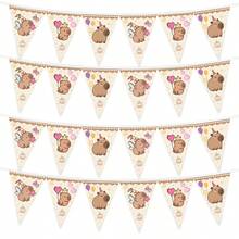 12PCS Capybara Party Decorations Pennant Banner Theme Triangle Flags Garland Banner Outdoor Indoor Home Adorable Dolphin Birthday Party Decorations Supplies - Capybara - View 6