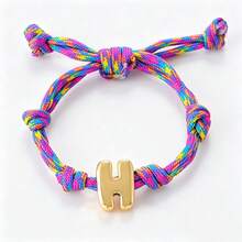 1pc Bohemian Vintage Creative Fashion Elegant Luxury Classic High-Quality Copper 26 Letter Woven Knot Bracelet For Women, Sisters, Couples, Prom/Graduation Jewelry Gift, Suitable For Daily Wear, Dating, Party, Holiday, Commuting, Adjustable Size - Bracelet - View 17