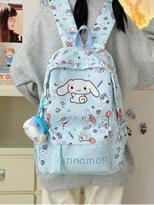 SANRIO New Cute Cartoon Hello Kitty Backpack, Large Capacity Lightweight Casual Travel Backpack, Suitable For Students Daily And Outdoor Use - A - View 8