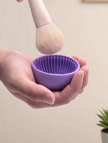 Aesthetic Makeup Brush Cleaning Bowl To Prevent Splash Mess Washable Makeup Brush Cleaning Pad For Skincare Enthusiasts Space Saving Perfect For Vanity Table Other Cleaning Tools Makeup Brush Cleaning Tools Personal Care Cleaning Tools - One Size Fits All - View 9