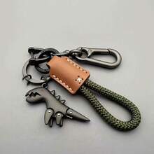 1pc Creative Dinosaur Keychain, Unisex Key Ring, Car Key Decoration, Hanging Ornament Couple Gift - Multicolor - View 5