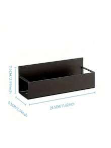 1/2pcs Magnetic Side Storage Rack, Suitable For Refrigerator And Washing Machine, No-Drill Installation, Fashionable Black Metal Surface, Wall-Mounted Spice Rack, Suitable For Storing Laundry Supplies - Multicolor - View 13