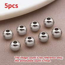 5pcs 3 4 5 6mmRound Spacer Beads 18K Gold Plated Brass Beads Separators Beads For DIY Handmade Jewelry Accessories - Multicolor - View 19
