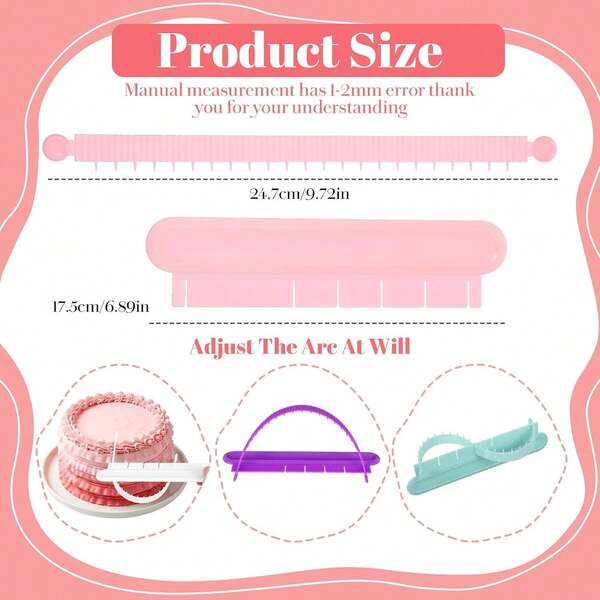 4Pcs Cake Arch Guide Tool, Vintage Cake Decorating Tools, Adjustable Fondant Swag Marker Tool For Home Kitchen Beginners And Bakers