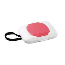 Caja de almacenamiento portátil para toallitas húmedas para bebés, fabricada en material PP, con tapa plegable y correa para colgar, reutilizable y diseñespecíficamente para toallitas húmedas y cosméticos. - verde - Ver 4