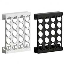 1pc Wall-Mounted Coffee Capsule Storage Rack, Adhesive-Backed Coffee Capsule Holder, 20-Capsule Capacity, Space-Saving Wall-Mounted ABS Display Rack, Kitchen Countertop Storage Rack - Multicolor - View 9