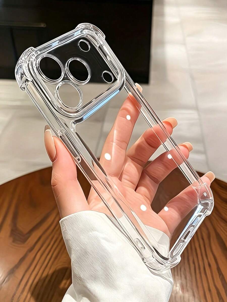 手機殼:1件透明背板高級超薄軟 TPU 保護殼,相容 iPhone 17、17 Pro、17 Pro Max、17 Air、16 Pro Max、15、14、13、12 Mini、11 Pro Max、6、7/8 Plus、XS Max、X、XR 透明手機保護殼 - 無色 - 查看 1