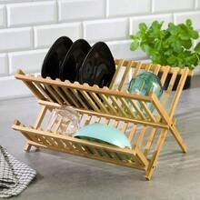 Dish Rack, Bamboo - Length: 40 Cm,  - Width: 32 Cm,  - Height: 24 Cm. - View 7
