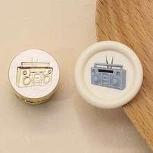 復古懷舊系列蠟封印章頭 1個/15MM - 適用於情書、邀請函、節日卡片、日記剪貼簿裝飾、DIY手工藝 - 懷舊系列蠟封印章1Pcs - 查看 14