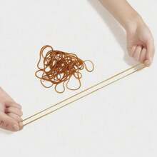 Hot Multi-Size Yellow Elastic Rubber Bands, Wear-Resistant Industrial Rubber Rings, Available In 30/50/100 Pieces Pack - A - View 5