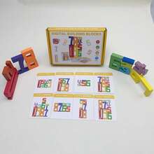 Wooden Number Stacking Blocks Balance Game, Colorful 1-10 Number Building Blocks With Multi-Difficulty Challenge Cards, Montessori Math Counting Educational Toy For Preschool Boys And Girls - Multicolor - View 3