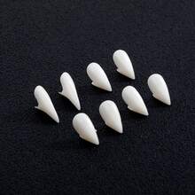 Decorative Makeup Party Prank Resin Vampire Teeth, Halloween Vampire/Zombie Theme, Realistic Teeth Prop Set, (Please Note, Teeth Size May Vary From Person To Person, Product Size May Be Slightly Larger Than Expected.) - Multicolor - View 2