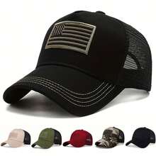 1 Stück Herren Amerikanische Flagge LKW Fahrer Mütze, personalisierte bedruckte Baseballkappe, Streetwear Mode Mesh Kappe, Outdoor Sonnenschutz Casual Hut, geeignet für Frühling, Herbst, Reisen, Strand, Sommer, Feiertage - Verschiedenfarbig - Übersicht 10