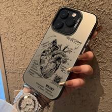 Phone Case - IMD Electroplated Colorful Heart Pattern Phone Case, Compatible With IPhone 14/13 Pro Max/12 Pro/Soft Case 11/Xr/Xs Max/Xs/7/8 Plus, Shockproof 15 - Translucent Black - View 2