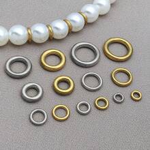 2Pcs 4/5/6/8/10/12mm Stainless Steel Gold Closed Soldered Round Jump Rings Circle Ring DIY Necklace Earrings Jewelry Making Supplies Accessories - Multicolor - View 2