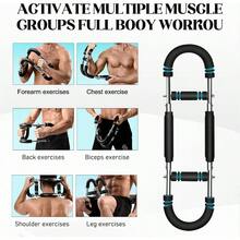 Shaker Arm Trainer, Adjustable Resistance Arm Trainer, Arm Chest y Entrenamiento de Fuerza Parte Superior del Cuerpo, Muscle Training, Chest Exerciser for Men, Detachable Portable Power  Bar - Multicolor - Ver 3