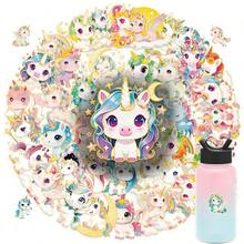 50pcs Unicorn Stickers Decoration, Suitable For Phone Cases, Notebooks, Water Bottles, Skateboards, Graffiti Helmets, Gift Stickers - 1 Set - View 3