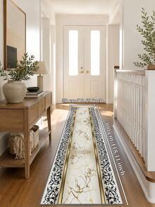 Luxury Gold Marble Runner Rug,800g/M² Upgraded Jelly Base Washable Hallway Kitchen Entryway & Laundry Bedside Long Carpet - Gold - View 4
