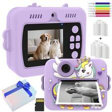 Kids Instant Print Camera, Children's Digital Camera With Instant Photo Printing Function, 8x Optical Zoom, 1080P HD Video, Equipped With Rechargeable 1200mAh Large Capacity Battery, Built-In Flash, Portable And Easy To Use, Compact And Lightweight, Suitable For Travel, Home Photography And Outdoor Activities, Perfect Gift For Holidays And Special Occasions (Christmas, Birthday, New Year). - Multicolor - View 21