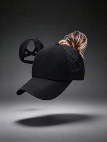 1pc Personalized Women's Breathable Mesh Baseball Cap, Customizable Embroidered Name/Letter Tie-Dye Summer New Style Baseball Cap, Suitable For Ponytail, Outdoor Sun Hat, Fashionable And Breathable - Multicolor - View 8