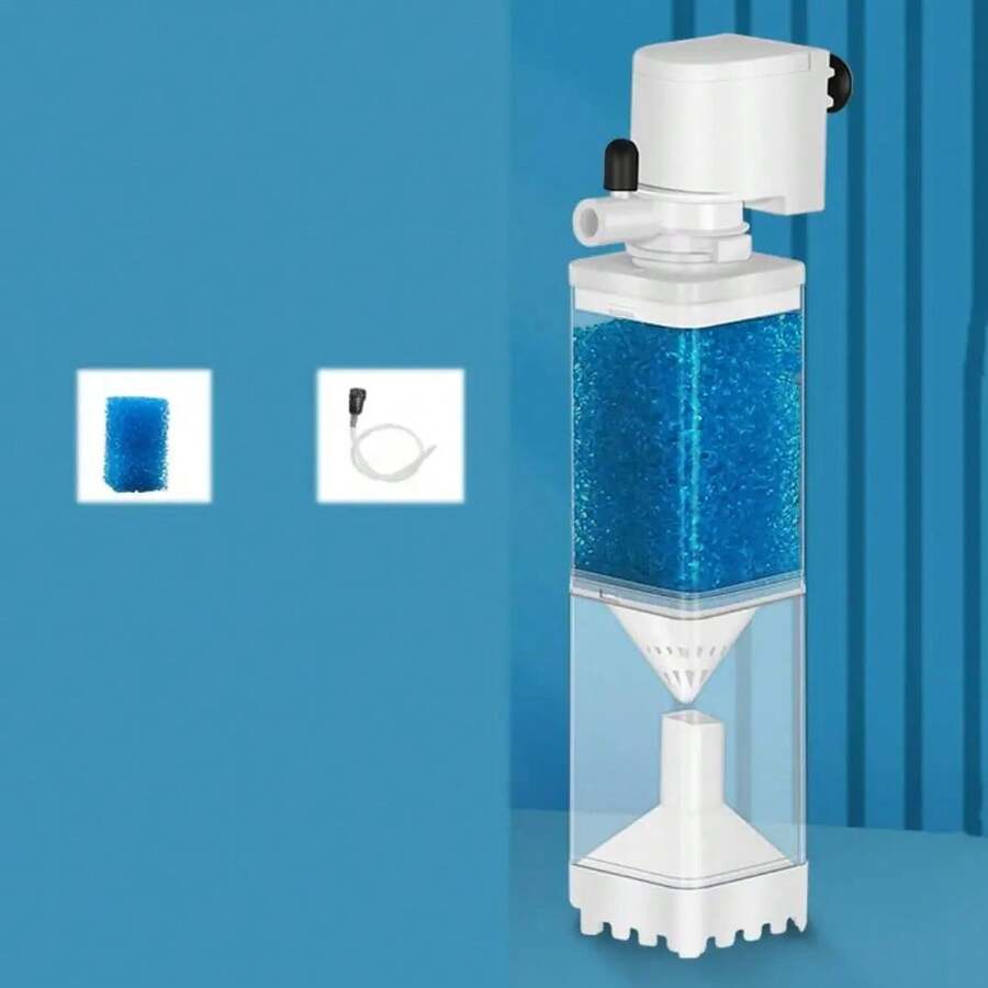 Filtro Sumergible Silencioso para Acuario con Bomba de Circulación de Agua Integrada, Purificador de Plásticoíble, Nuevo - Verde militar - Ver 1