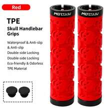 1 Pasang Grip Stang Sepeda Bermotif Tengkorak yang Dipersonalisasi. Grip dengan Kelembutan Sedang, Anti Selip dan Tahan Lama untuk Sepeda Gunung. Tipe Pengunci Satu Lingkaran. - MultiWarna - View 9