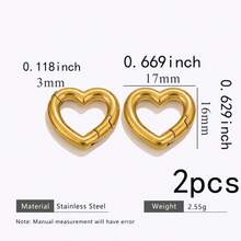 2 piezas de anillos de resorte de acero inoxidable 304 dorado y plateado, ganchos de mosquetón con forma redonda y de corazón para hacer joyas DIY - hebilla de resorte - Ver 16