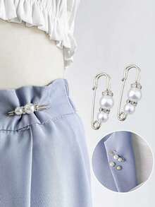 4pcs/Set Aluminum Alloy Waist Belt And Pin Set, Modern Rhinestone And Butterfly Decoration, Home Waist Clothing Accessories, Suitable For Women And Girls To Tighten Waist And Decorate - Multicolor - View 2