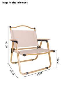 A Folding Chair, A Camping Outdoor Simple Leisure Chair, A Multifunctional Portable Four-Corner Folding Chair, With Five Styles And Multiple Colors - Light Beige (Style E) - View 4