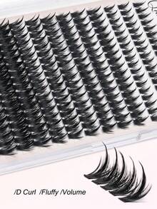 120/216/228 Clusters Upper & Lower False Eyelashes, D-Curl, Natural & Soft, Comfortable Wear, Reusable, Suitable For Daily Makeup, Party, Date, Gift And More Occasions - CC - View 4