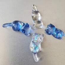 1pc DIY Epoxy Resin 3D Cute Cat Lying Down Keychain Pen Holder Plaster Figurine Silicone Mold - White - View 8