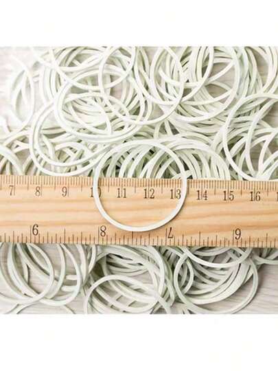 200/400/600pcs White 32 Rubber Bands Flexible And Strong, Suitable For Organizing And Bundling Used For Home, Pens, Slingshots, Bills, Bank Papers, Office Supplies Diameter 32mm/1.26inch